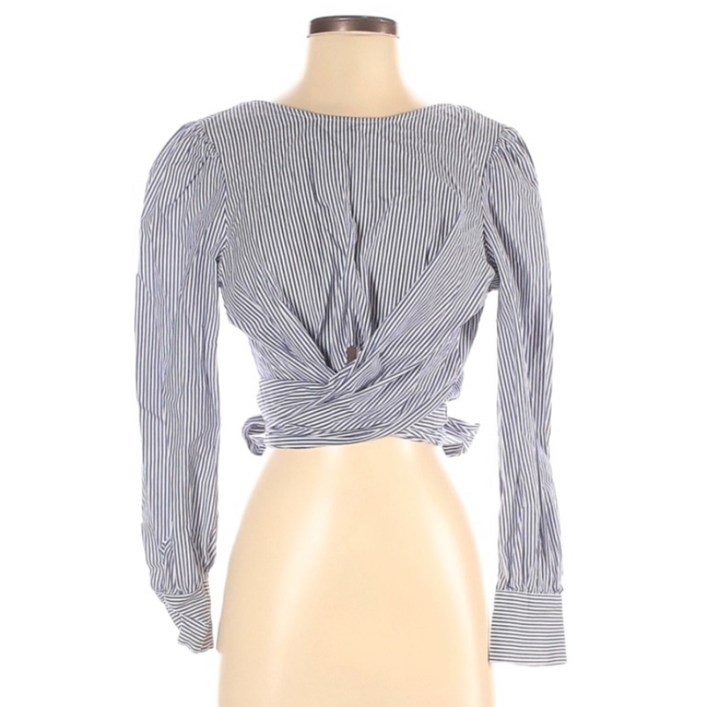 Zara Backless Long Sleeve Blouse